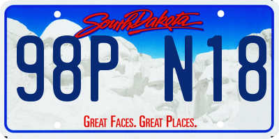 SD license plate 98PN18