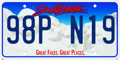 SD license plate 98PN19