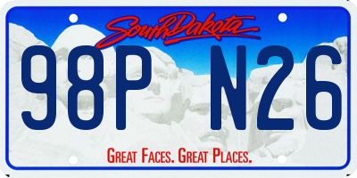 SD license plate 98PN26