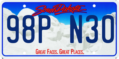SD license plate 98PN30