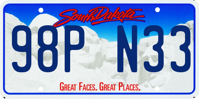 SD license plate 98PN33