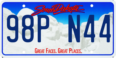SD license plate 98PN44