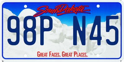 SD license plate 98PN45