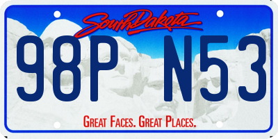 SD license plate 98PN53