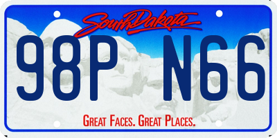 SD license plate 98PN66