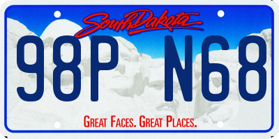 SD license plate 98PN68