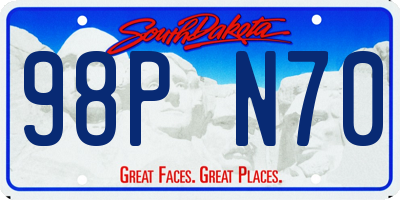 SD license plate 98PN70