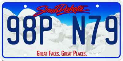 SD license plate 98PN79