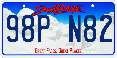SD license plate 98PN82