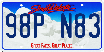 SD license plate 98PN83