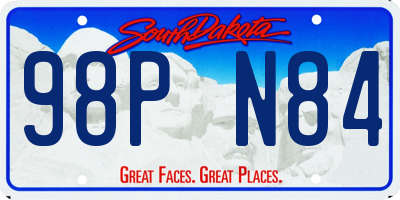 SD license plate 98PN84