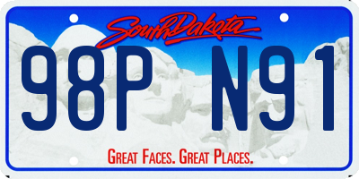 SD license plate 98PN91