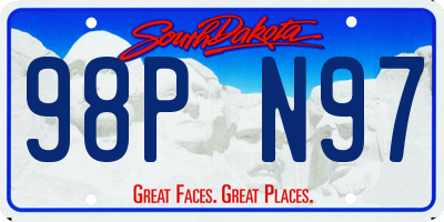 SD license plate 98PN97