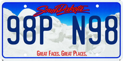 SD license plate 98PN98