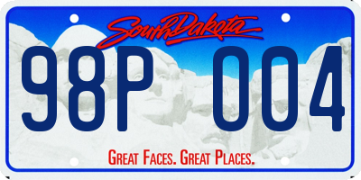 SD license plate 98PO04