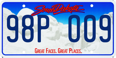 SD license plate 98PO09