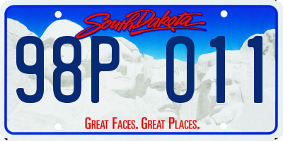 SD license plate 98PO11