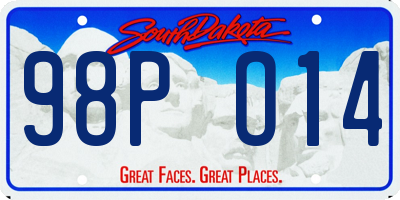 SD license plate 98PO14