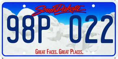 SD license plate 98PO22