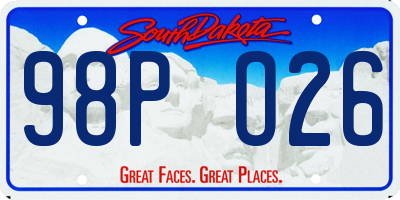 SD license plate 98PO26