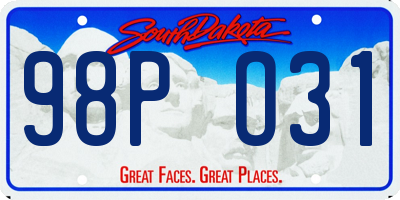 SD license plate 98PO31