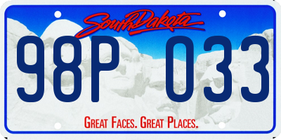SD license plate 98PO33