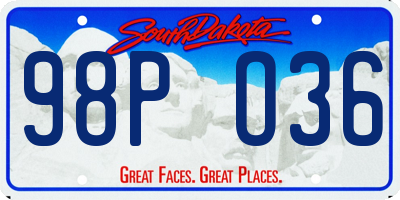 SD license plate 98PO36