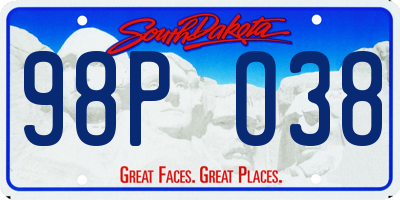 SD license plate 98PO38