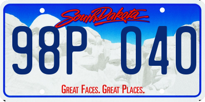 SD license plate 98PO40