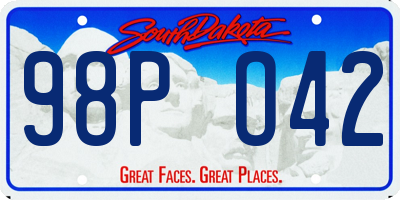 SD license plate 98PO42