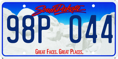 SD license plate 98PO44