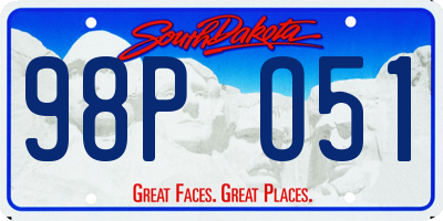 SD license plate 98PO51