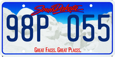 SD license plate 98PO55