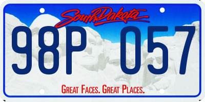 SD license plate 98PO57