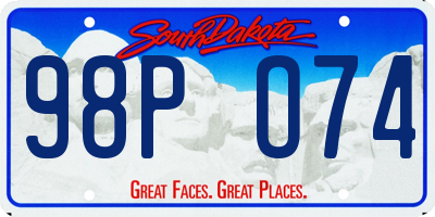 SD license plate 98PO74