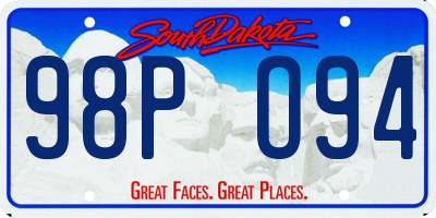 SD license plate 98PO94