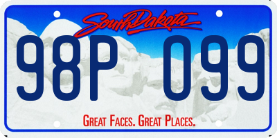 SD license plate 98PO99