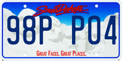 SD license plate 98PP04