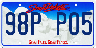 SD license plate 98PP05
