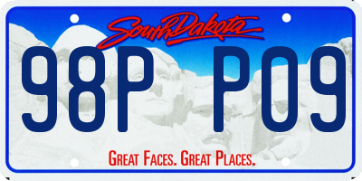 SD license plate 98PP09