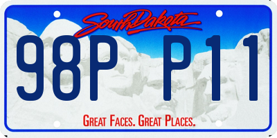 SD license plate 98PP11