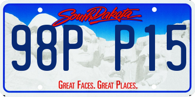 SD license plate 98PP15