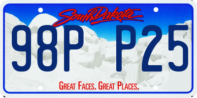 SD license plate 98PP25