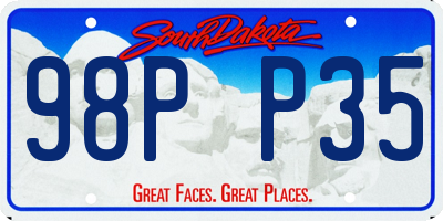 SD license plate 98PP35