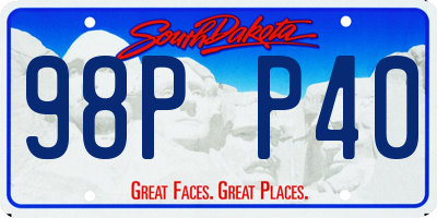 SD license plate 98PP40