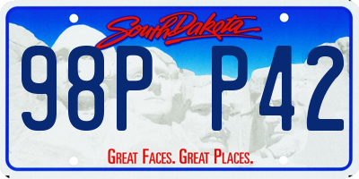 SD license plate 98PP42