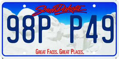SD license plate 98PP49