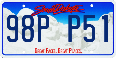 SD license plate 98PP51