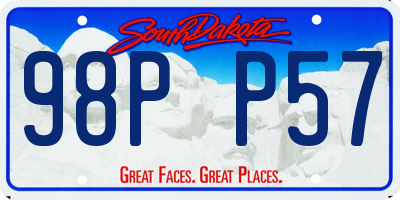 SD license plate 98PP57