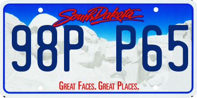 SD license plate 98PP65